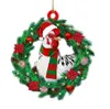 Christmas Scarf Chicken Holiday Decoration, xmas Outdoor Decorations Wood Tree Ornament