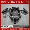 Carrosserie Pour HONDA RVF VFR 400 RVF400 R 400RR VFR 400R VFR400R 94 95 96 1997 1998 80No.85 NC35 V4 VFR400 R 94-98 Repsol gris RVF400R VFR400RR 1994 1995 1996 97 98 Juste ing