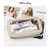 Leather Travel Cosmetic Bag Fashion Waterproof TPU Toiletry Makeup Storage Organizer Clear PVC Wash 211025