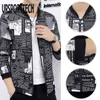 Ursporttech Drukowane Mężczyźni Kurtki Wiosna Bombowiec Mężczyzna Streetwear Płaszcze Męska Kurtka Zipper Casual Slim Fit Coat 211214