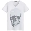 プラスサイズの頭蓋骨S Tシャツ男性夏服半袖男街路室oネックスリムTシャツ男性Calaveras Camiseta 210707