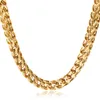 5mm 6mm 8mm Goud Rvs Franco Box Curb Chain Link voor Mannen Vrouwen Punk Ketting 18-30 inch met fluwelen bag273z