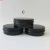 50 x 100g Shining Black Frost Aluminium Jar Container 100cc Boîtes en métal pour gel en poudre crème utiliser 100ml conteneurs en aluminium qté