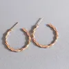 Hoop & Huggie Bamboo Segment Open Circle Earrings For Women Girls Big Pin Dangle Earring Boho Party Birthday Jewelry Gift