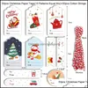Christmas Decorations Festive & Party Supplies Home Garden 50Pc Merry Kraft Paper Tags Diy Handmade Gift Wrap Labels Santa Claus Hang Tag Or