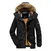uaicestar 남자 겨울 자 켓 파카 코트 모피 칼라 패션 두꺼운 따뜻한 자켓 캐주얼 고품질 대형 6XL 남자 210910