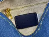 M45970 Японский крейсер дизайнер женщин-пакет городская сумка на искреную кожаная волна синего джинсового джинсового сцепления сумочка сумка для плеча на плечо.