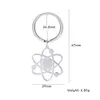 The Bigbang Theory Atom Key Chain Women Men Stainless Steel Physics Chemistry Science Pendant Keyring Holder Jewelry Gift