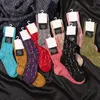 Разноцветные носки с буквами и биркой, женские носки с буквами для девочек, вечерние дышащие дышащие модные чулочно-носочные изделия, цельные 268S
