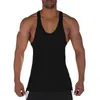 Muscleguys Gyms Vest Bodybuilding Vêtements Fitness Hommes Solide Musculation Stringer Débardeurs Blanc Sans Manches Hommes Undershirt 210421