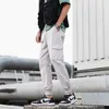 在庫サファリスタイルの新しいカジュアルパンツ男性コットン貨物パンツファッション男性服のサイドポケットヒップホップストリートウェアズボンX0723