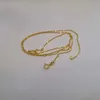 Sinya 1.3g à 2g 18k O Chaîne collier femmes Au750 16 18 pouces (45 cm) couleur or jaune pour les bijoux fins