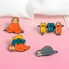 Yoga luiaard broche pins schattige dieren bradypode email cartoon dier revers pin voor vrouwen mannen top jurk cosage mode sieraden wil en sandy