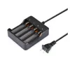 Chargeur de batterie 4 emplacements 18650 26650 avec câble UK Plug US AU EU pour batterie au lithium rechargeable 16340 14500 20700 13450 Batteries