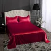 Sheets & Sets Liv-Esthete Luxury Brown 100% Silk Flat Sheet Silky Case Bed Linen Set Queen King Healthy Skin For Family Sleep313s