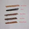 Wysoka jakość ! Makeup Brwi wzmacniacze makijaż chude ołówek do brwi złota podwójna zakończona pędzlem brwi 5 kolor Ebony/Media/miękki/ciemność/czekolada