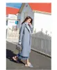 Femmes laine mélanges hiver femme manteaux 2022 automne et laine manteau bleu mode tempérament veste longue Section femme