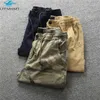 207 Sommer Mode Gerade Cargo Shorts Männlich Sport Casual Halbe Länge Reine Baumwolle Militärischen Stil Camouflage Männer Arbeitskleidung 210720