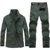 Tracksuits 2021 Men's Men Militärkläder Taktiska uniformer Summer snabba torra skjortor Lastbyxor Armé Combat Suit Work Hunt Set-e