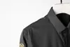 ゴールデンコットンラグジュアリーウィング3D刺繍長袖メンズドレスファッションスリムな男性シャツプラスサイズ4XLメンズカジュアル