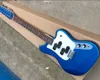 12 Struny Metalowa Gitara elektryczna Blue Body z podstrunnicą Rosewood, biała pickguard, chromowany sprzęt, może być dostosowany.