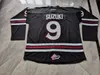 SJZL Rare Hóquei Jersey Homens Jovens Mulheres Vintage Vintage Vinho Vermelho Guelph Tempestade # 9 Nick Suzuki Jogo Gravado Tamanho S-5XL Personalizar Qualquer Nome ou Número