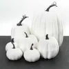 7pcs Artificial Pumpkins Assorted Fake Vegetables Simulation Pumpkin for Halloween Thanks Giving Party DIY Craft Home Decoration Y0829