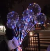 LED Lumières Ballons Nuit Éclairage Bobo Ball Multicolore Décoration Ballon De Mariage Décoratif Lumineux Briquet Avec Bâton