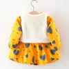 6-24M Baby Girl Clothes Winter Girls Princess Dress Abito a maniche lunghe Abiti da festa Abbigliamento 210528