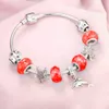 Fashion 5 Style Women Charm Bracelet Dolphins Starfish Pendant Luxury Crystal Beads Bracelets Bangles for Girl Diy Jewelry Gifts Q0719