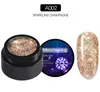 Top qualité étui rond paillettes étincelantes gelpolish Soak Off Gel vernis à ongles Gel d'art des ongles brillant diamant ongles UV vernis colle