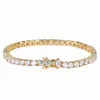 Brass Tennis Bracelet AAA CZ Bling 3mm 4mm 5mm 1 Row Cubic Zirconia For Men And Women Iced Out Jewelry BB019 211124