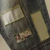 Wiosna Sztuki Styl Kobiety Elastyczna Talia Bawełna Denim Harem Spodnie Haft Patchwork Vintage Dżinsy M463 210512