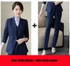 Tailleur pantalone a righe Donna Autunno Inverno Business 2 pezzi Pantaloni Blazer Set Office Lady Work Completo giacca formale Donna Taglie forti 5xl Due da donna