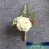 Roses artificielles 8 couleurs, boutonnière, accessoires de mariage pour marié, meilleur homme, décoration de costume de fête de bal