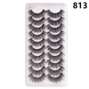 10 paren valse wimpers 8D faux nertsen zweefvlakken pluizig zacht wispy volume natuurlijke lange wimpers 10-15mm eye washs herbruikbare wimper extensie make-up kit gratis DHL