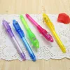 Big Head Luminous Light Pen Magic Purple 2 In 1 UV Black Lights Combo Drawing Invisible Ink Pens Learning Education Toys For Child