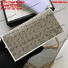 Luxury Designer Wallet 1955 Gold Chain Wallet Lady Double G Bag Coin Purse Famous Card Holder Women Classic Long Pocket Clutch 6212390