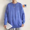 Oranje trui mannen winter kasjmier trui pullover gebreide trui lange mouwen shirts crew hals streetwear oversized truien Y0907