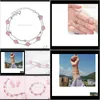 Charm Drop Delivery 2021 Sier Fashion Pink Ball Crystal Bracelets Jewelry Women Bracelet Wholesale Swpr6