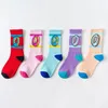 Chaussettes pour hommes Mode coton avenir étrange Forme de beignet pour skateboard Socken Hip-hop Sports Foot Cover Donut Sock 8 couleurs chaussettes hommes