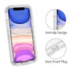 3 in 1 Shockproof Transparent Phone Cases For iphone 15 14 13 Pro Max 12 11 Xs Xr X 7 8 Plus Armor PC Protective Shell