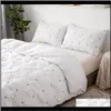 Pościel Dostawy Tekstylia Strona główna Gardensilk Flower Square Bed Set Solid Proste Duvet ER / EU / AU Wszystkie wielkości Zestawy kołdry z poduszkami DRO