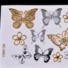 Belly/Waist/Ankle/Foot Waterproof Sticker Sexy Tattoos Gold Butterfly Tattoi 3D Temporary Tatoo Body Art