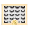 10 par Natural 3D False Eyelashes Set Fake Lashes Makeup Kit Mink Extension3077599