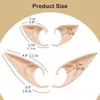 1Pair Halloween Latex Elf Ears Long Short High Simulation Soft Harmless False Ears Props Fairy Angel Dress Up Cosplay Hook 211216