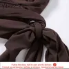 Yitimuceng Cravatte Gonna Incrociata Abbigliamento Donna Marrone Mini Elastico Vita Alta Solido Casual Gonne a Matita Streetwear Estate 2021 Nuovo X0428
