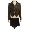 Män Halloween kostymer Steampunk Style Jacket Vintage Renaissance Tailcoat Aviator Swallow-Tailed Coat Trench