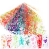 Stickers stickers 10 stcs vlinder nagelfolies laser holografische starry paper adhesive sticker tips kunstoverdracht manicure tools ch8102 prud22