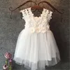 2-7 Years Baby Girl Ceremonies Dress Solid Green White Pink Tutu Dress For Girls Clothes Wedding Party Gown Princess Dress Girls Q0716